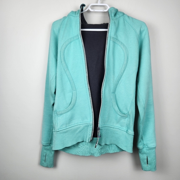 Lululemon Scuba Hoodie Hooded Sweatshirt Tiel Size 8 Fits Medium Cozy Comfy - Picture 3 of 12